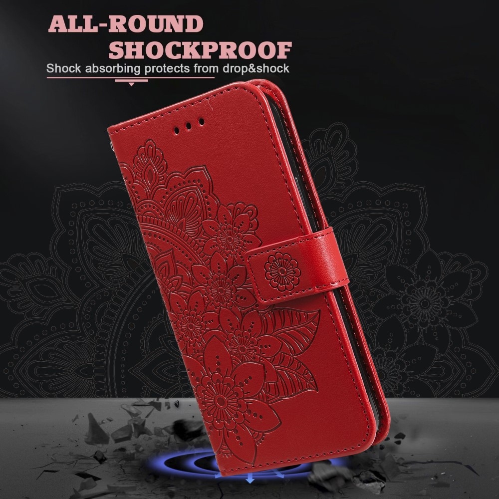 Mandala knížkové pouzdro na Xiaomi Poco X7 Pro 5G - červené