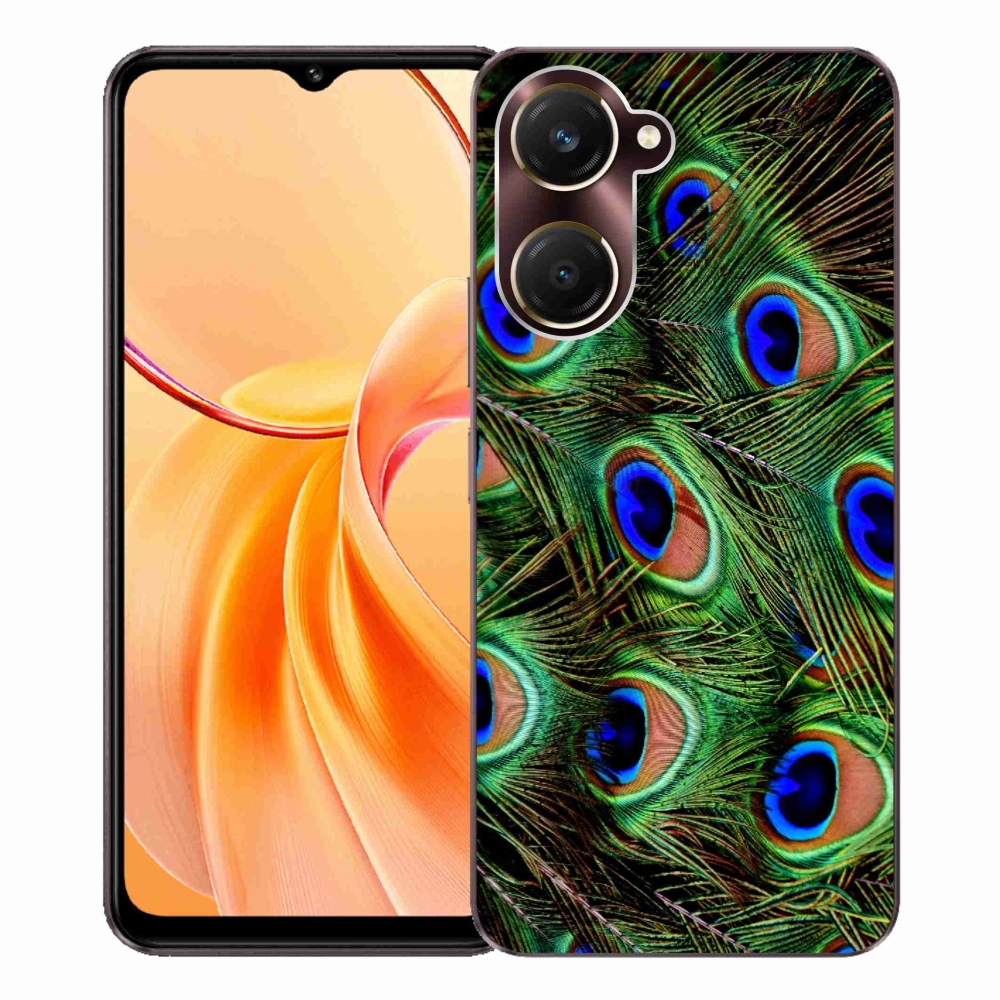 Gelový kryt mmCase na Vivo Y28s 5G - paví peří