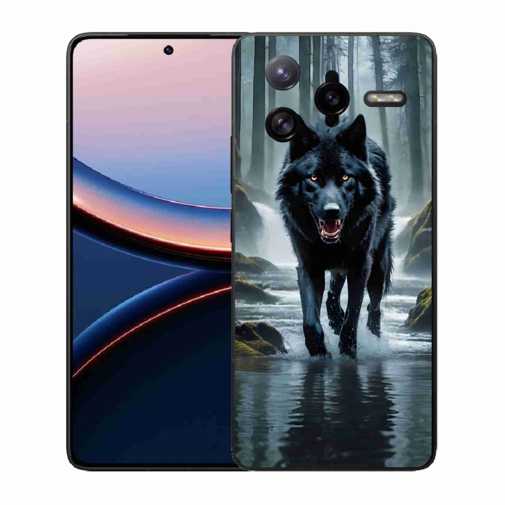 Gelový kryt mmCase na Xiaomi Poco F7 Ultra - černý vlk