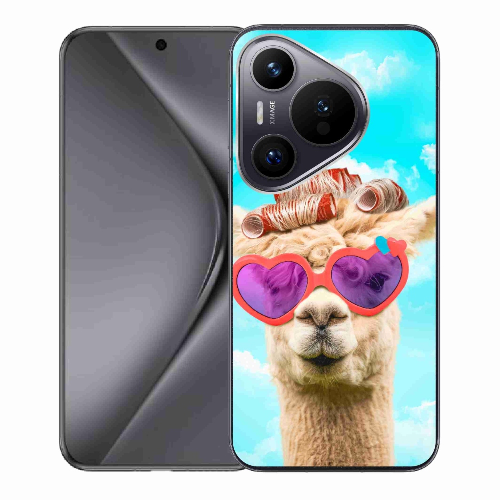 Gelový kryt mmCase na Huawei Pura 70 - lama s brýlemi