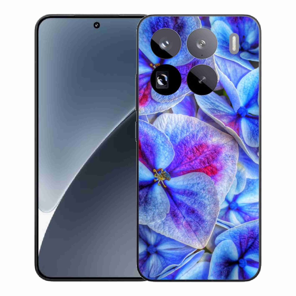 Gelový kryt mmCase na Xiaomi 15 Pro - modré květy 1