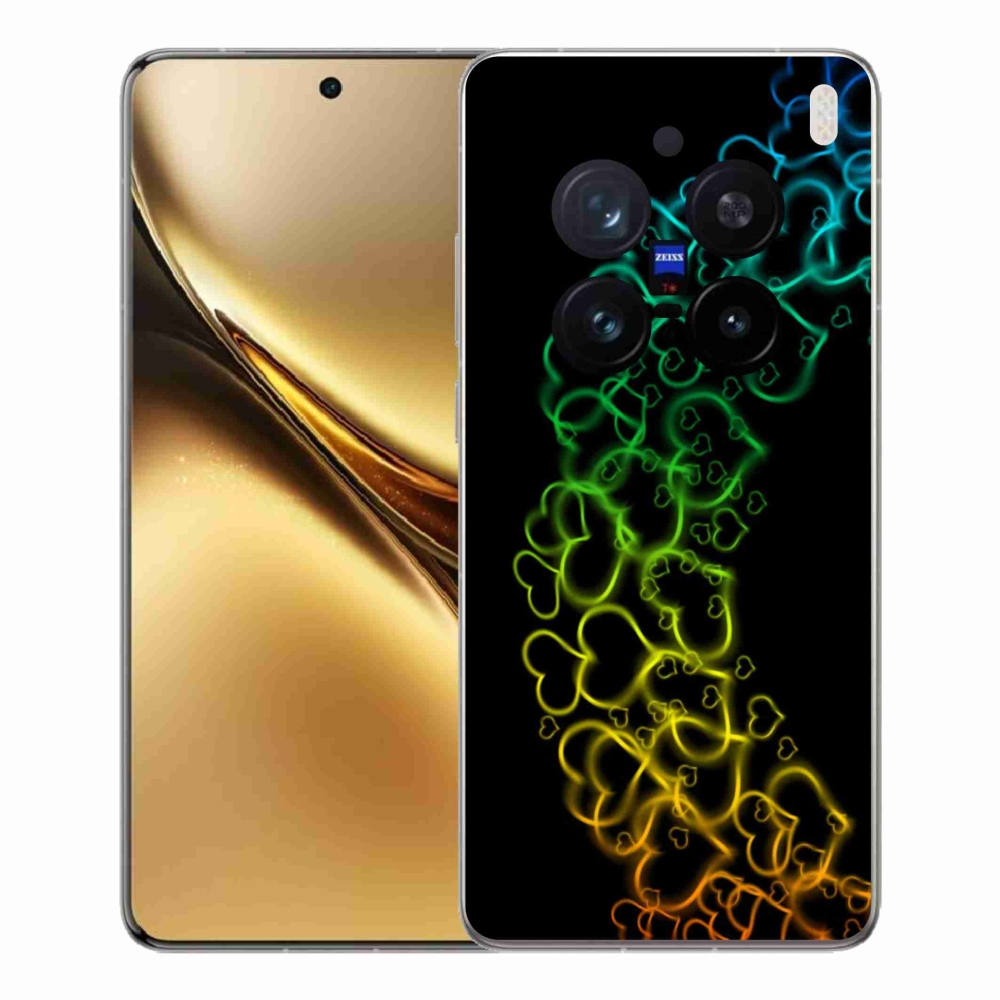 Gelový kryt mmCase na Vivo X200 Pro 5G - barevná srdíčka