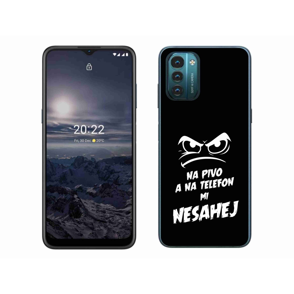 Gelový kryt mmCase na Nokia G11/G21 - pivní motiv 2 černé pozadí
