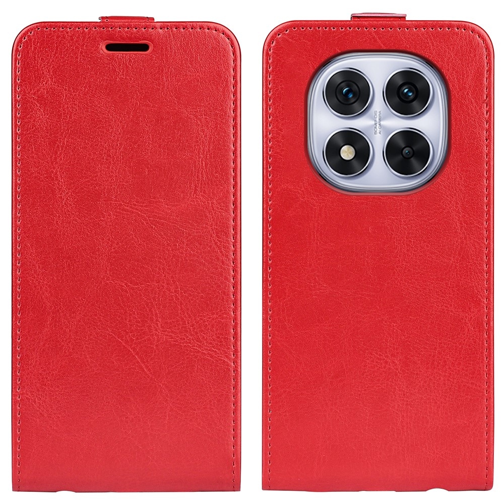 Vertical knížkové pouzdro na Xiaomi Redmi Note 14 Pro 5G/Poco X7 5G - červené