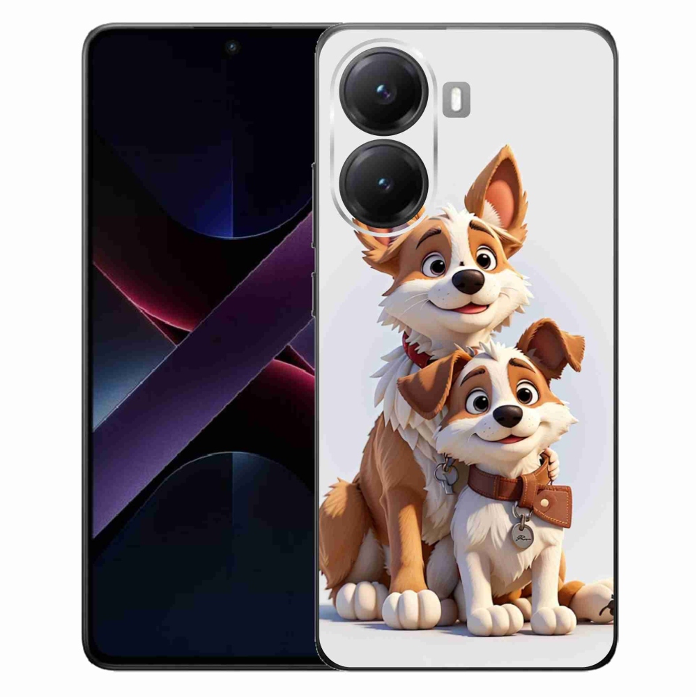 Gelový kryt mmCase na Xiaomi Poco X7 Pro 5G - kreslení psi