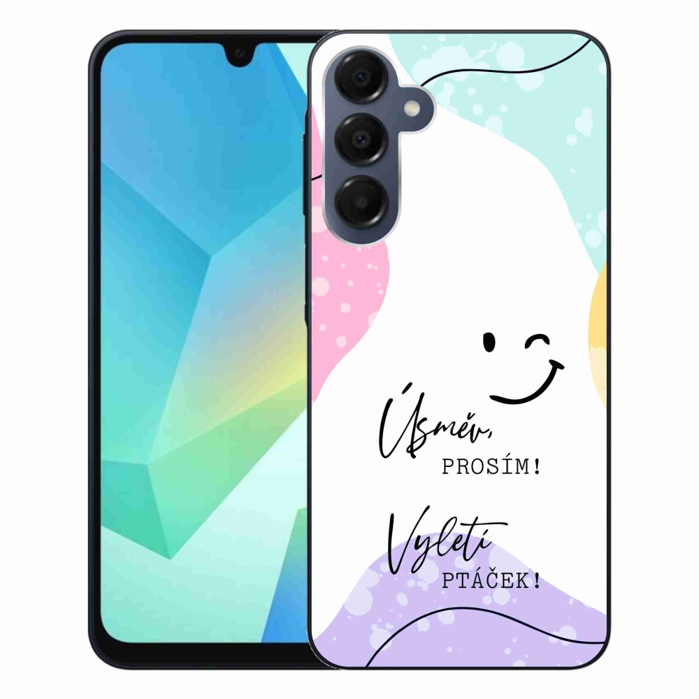Gelový kryt mmCase na Samsung Galaxy A16 4G/5G - vtipný text 4 bílé pozadí