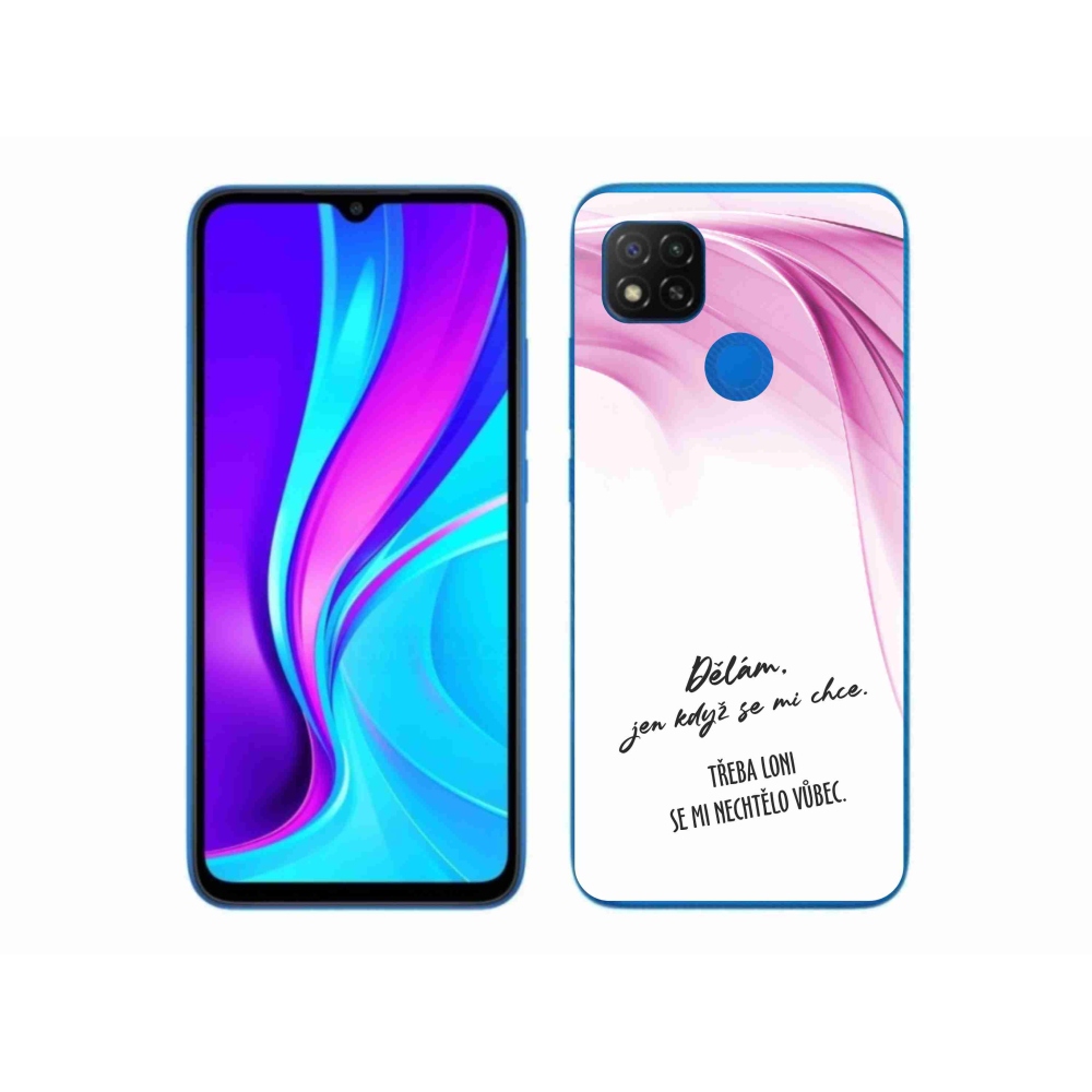 Gelový kryt mmCase na Xiaomi Redmi 9C - vtipný text 12 bílé pozadí