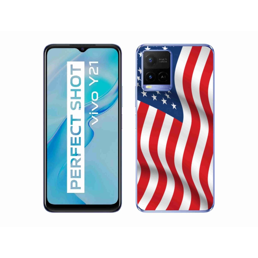 Gelový kryt mmCase na mobil Vivo Y21/Y21s/Y33s - USA vlajka
