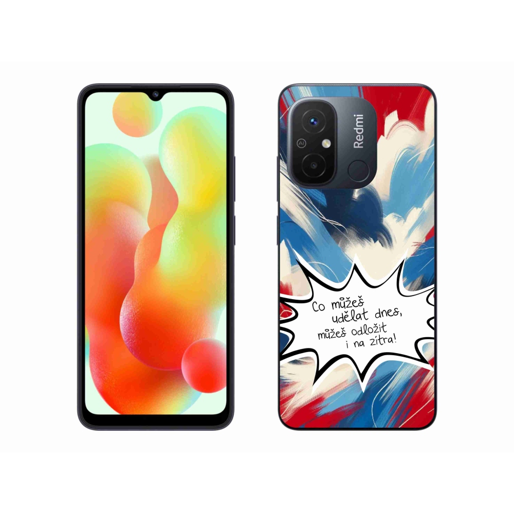 Gelový kryt mmCase na Xiaomi Redmi 12C - vtipný text 9 bílé pozadí