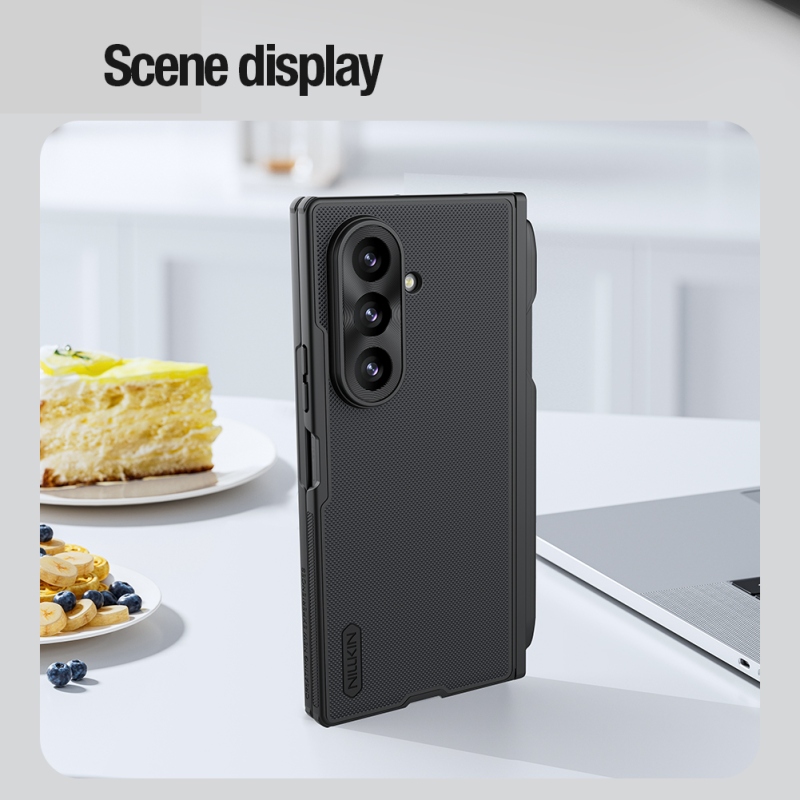 Nillkin Super Frosted FOLD Magnetic Pen Slot Zadní Kryt pro Samsung Galaxy Z Fold 8 Ultra Transparent Black