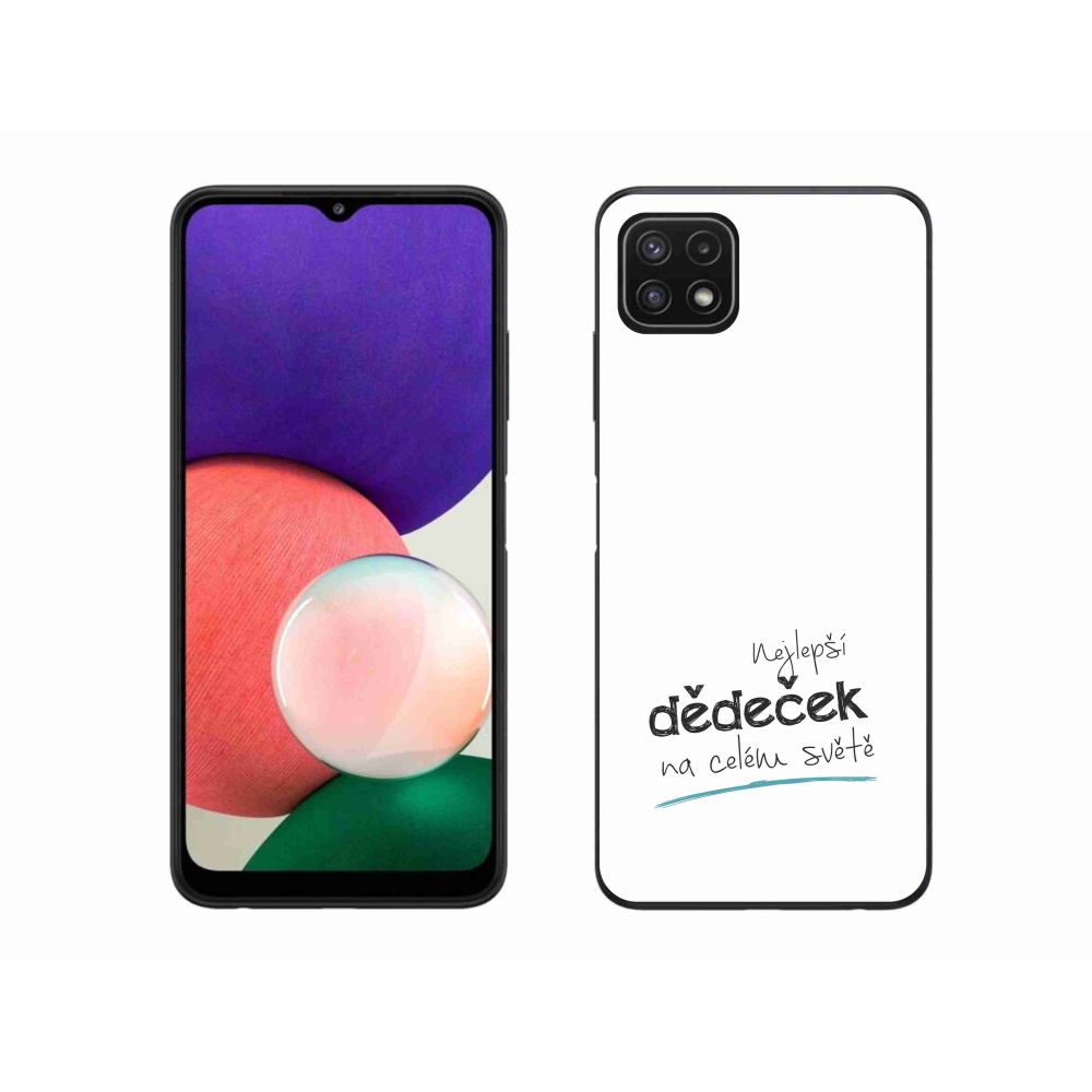 Gelový kryt mmCase na Samsung Galaxy A22 5G - nejlepší dědeček 3 bílé pozadí