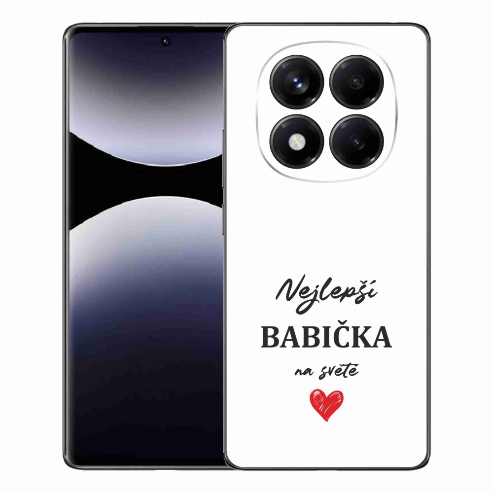 Gelový kryt mmCase na Xiaomi Redmi Note 14 Pro - nejlepší babička 1 bílé pozadí