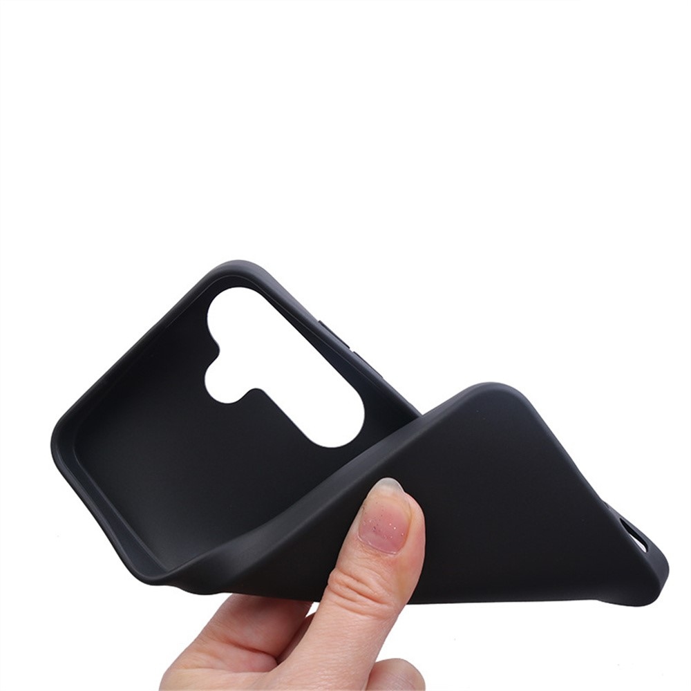 Matný gelový obal na Samsung Galaxy S25 - černý