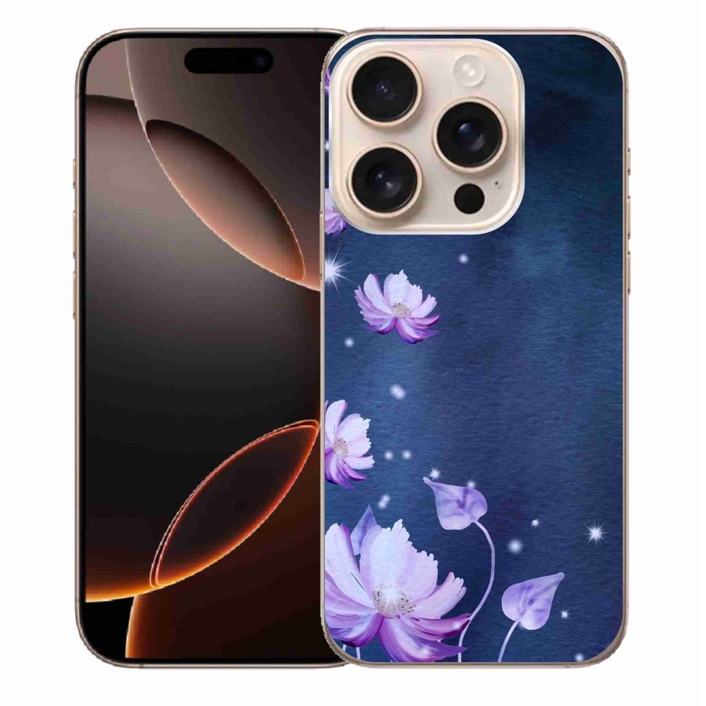 Gelový obal mmCase na iPhone 16 Pro Max - padající květy