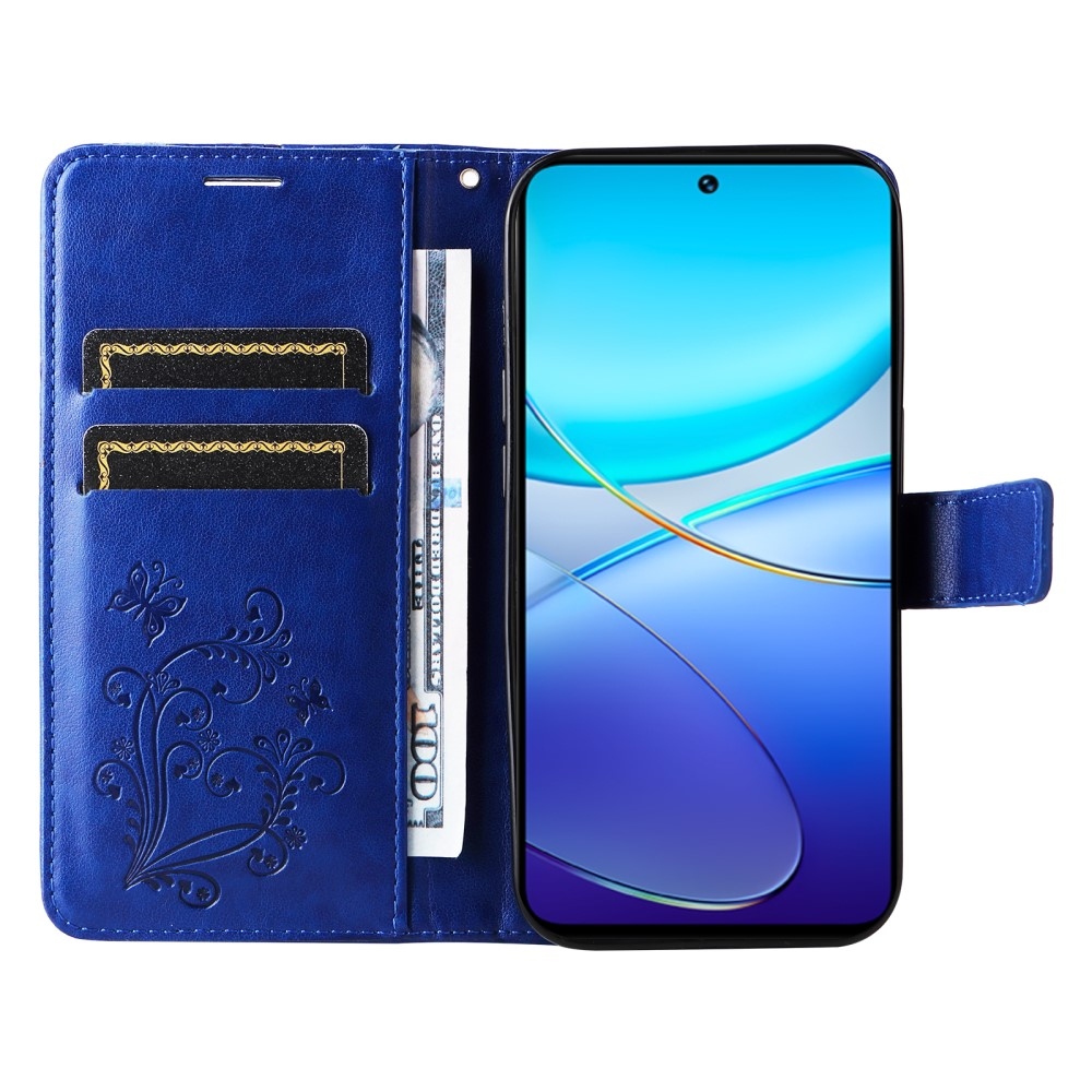 Big Butterfly knížkové pouzdro na Vivo V40 SE 4G/5G - modré