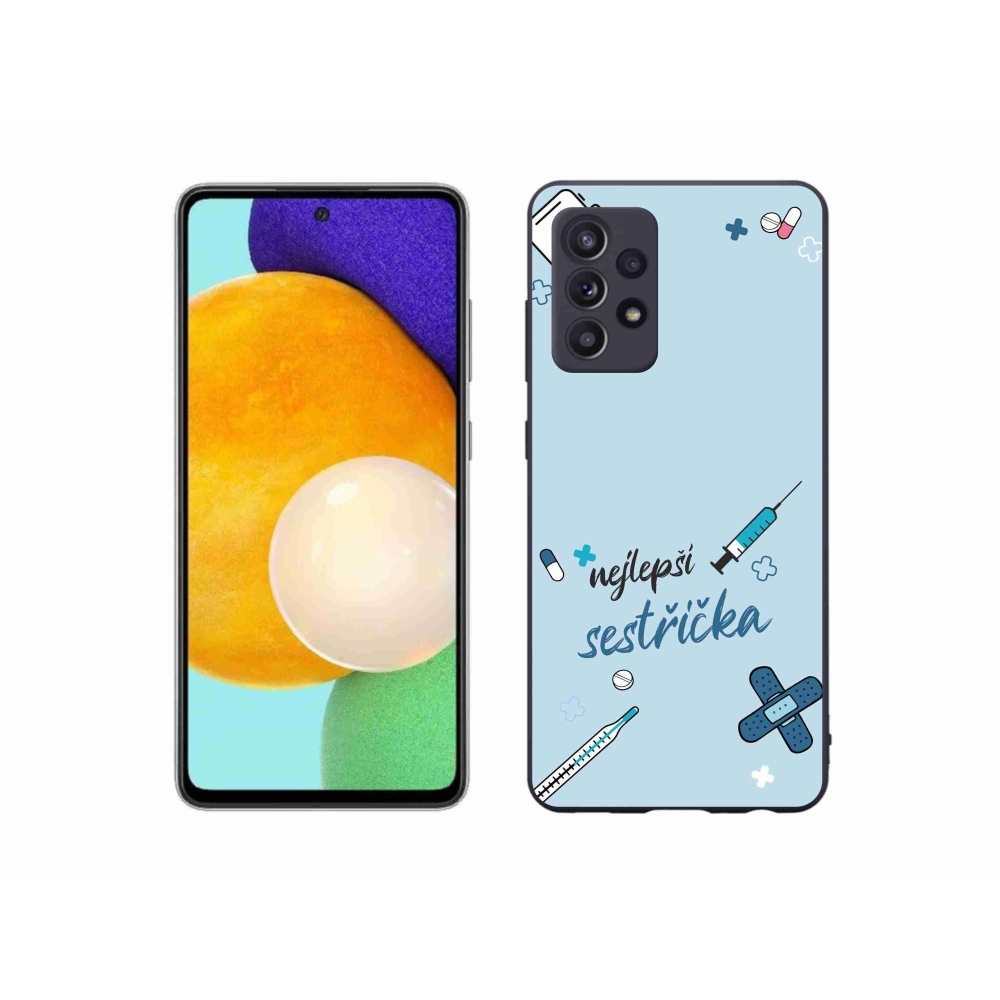 Gelový kryt mmCase na Samsung Galaxy A52s 5G - nejlepší sestřička modré pozadí