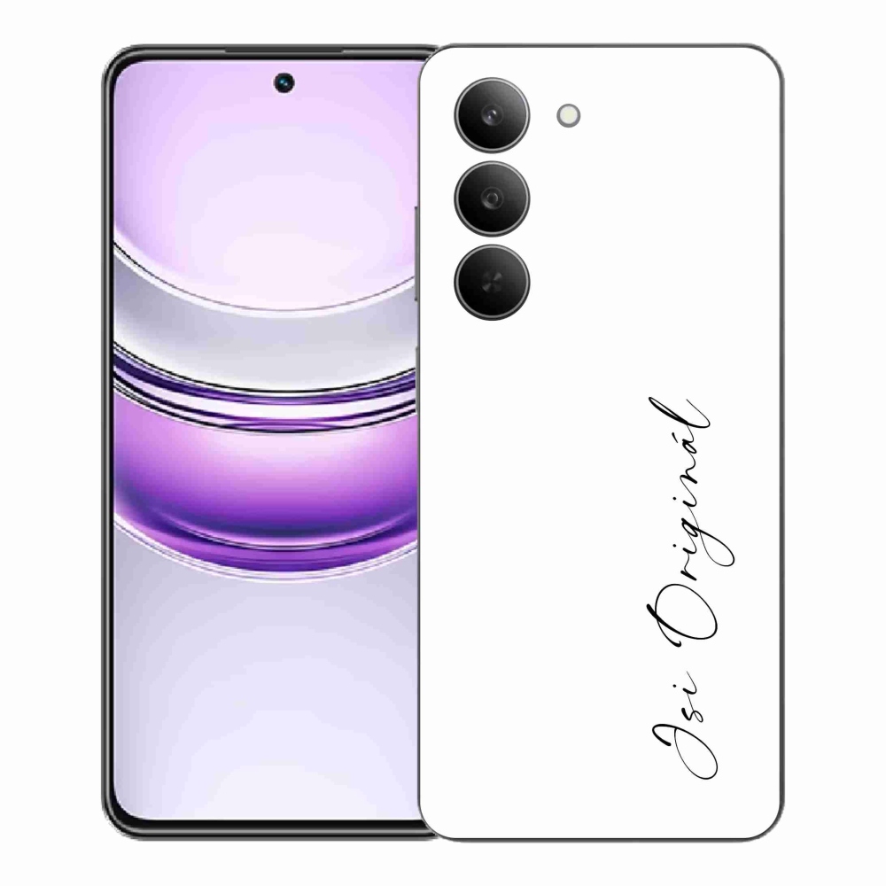 Gelový kryt mmCase na Realme 14x 5G - jsi originál bílé pozadí