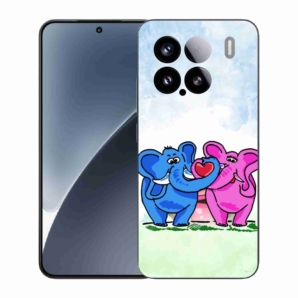 Gelový kryt mmCase na Xiaomi 15 - zamilovaní sloni