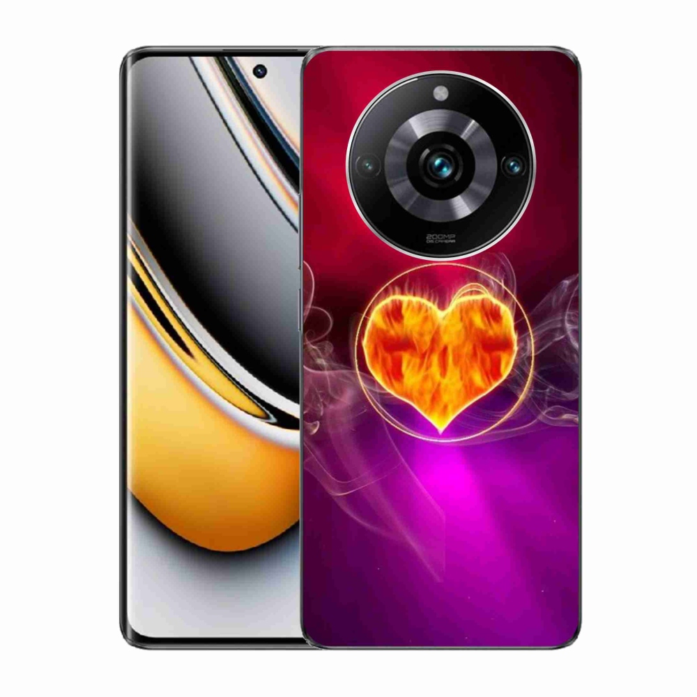 Gelový kryt mmCase na Realme 11 Pro/11 Pro+ - ohnivé srdce