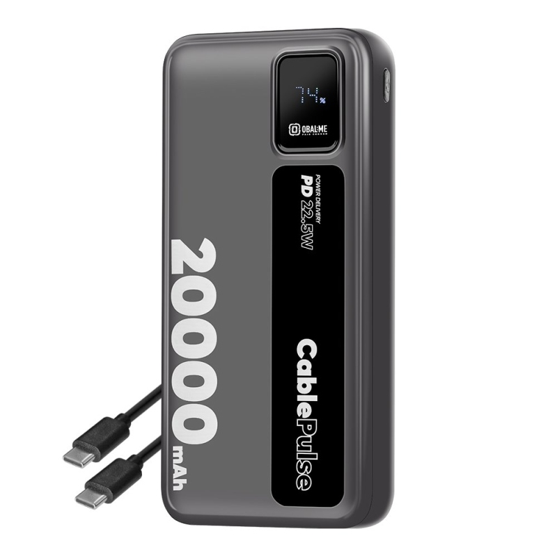 OBAL:ME CablePulse Powerbanka 20000mAh 22,5W Black
