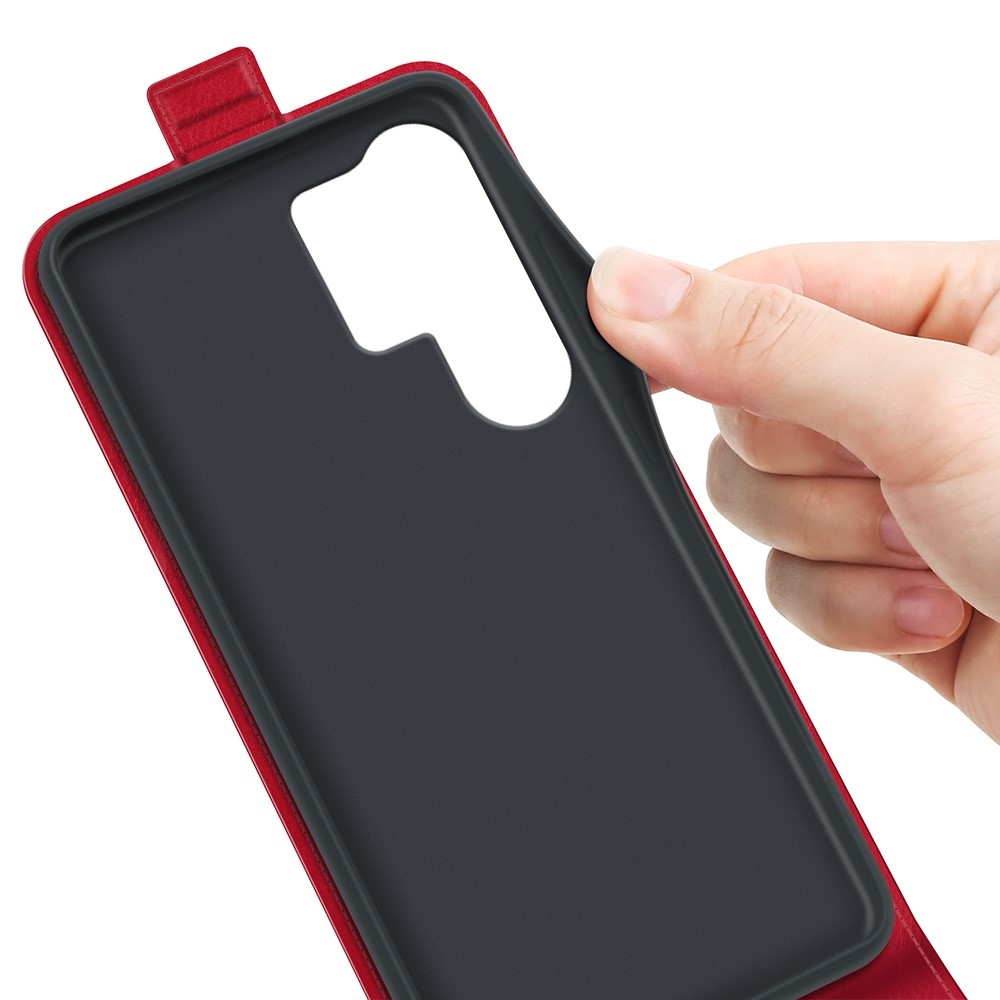 Vertical knížkové pouzdro na Samsung Galaxy S25 Ultra - červené