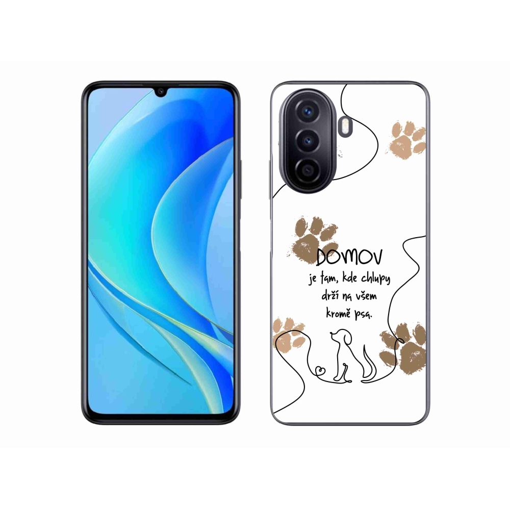 Gelový kryt mmCase na Huawei Nova Y70 - psí motiv bílé pozadí