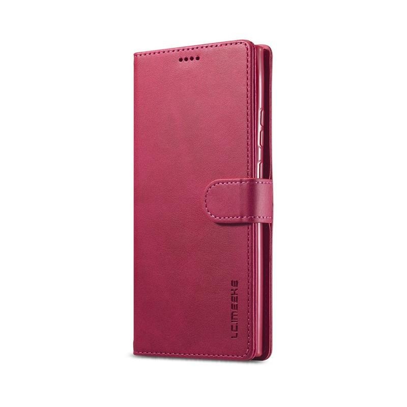 IMEEKE PU kožené peněženkové pouzdro na mobil Samsung Galaxy Note 20 Ultra - červené