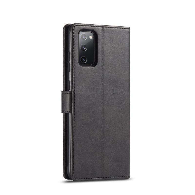 IMEEKE PU kožené peněženkové pouzdro pro mobil Samsung Galaxy S20 FE/S20 FE 5G - černé