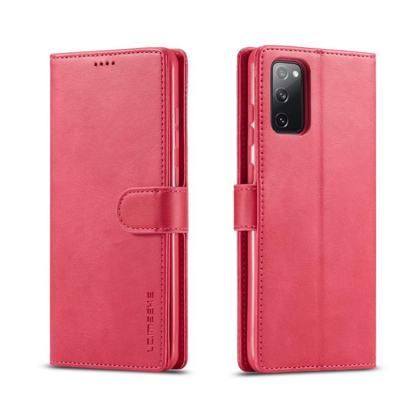 IMEEKE PU kožené peněženkové pouzdro pro mobil Samsung Galaxy S20 FE/S20 FE 5G - rose