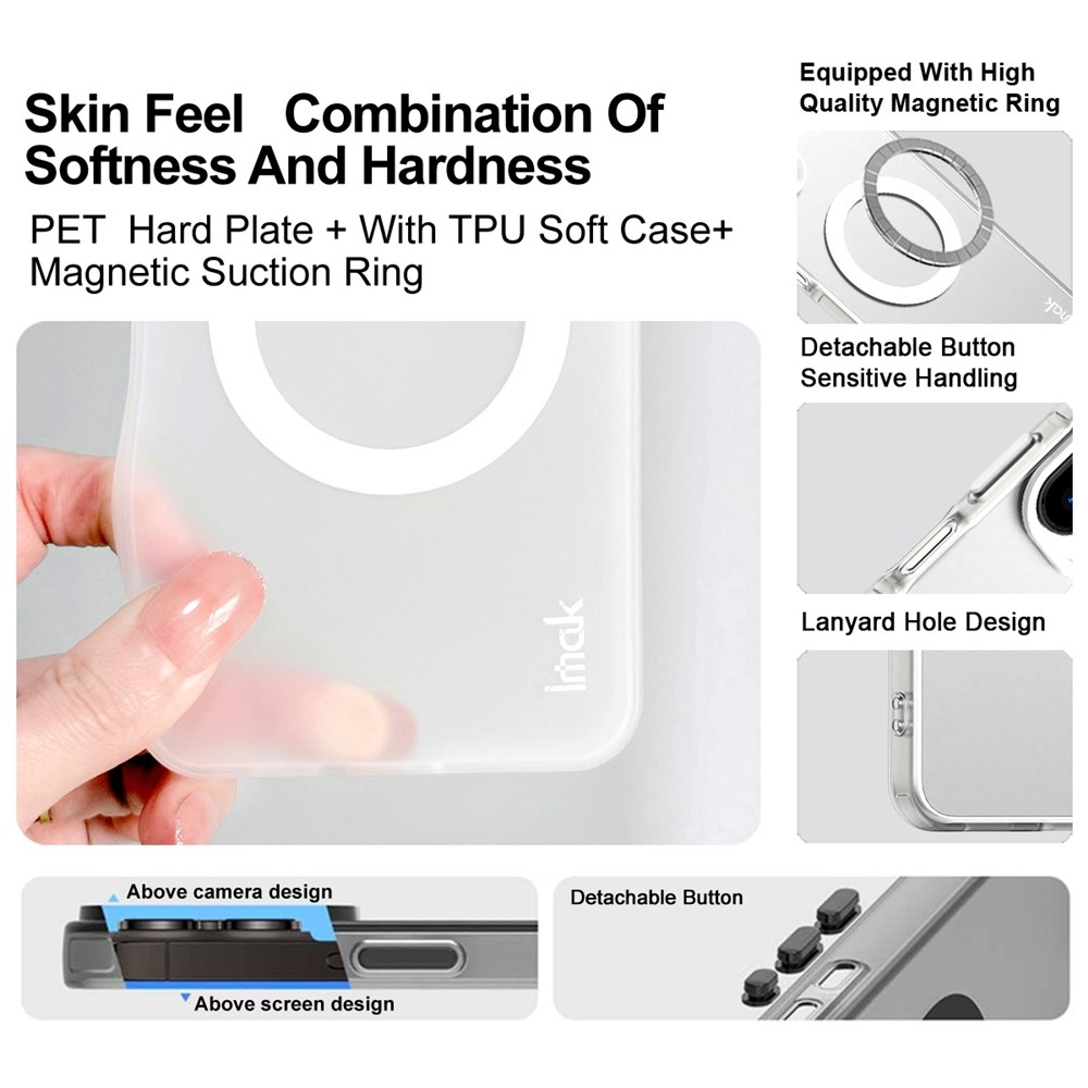 IMK candy gelový obal s MagSafe na Huawei Pura 80 Ultra - bílý