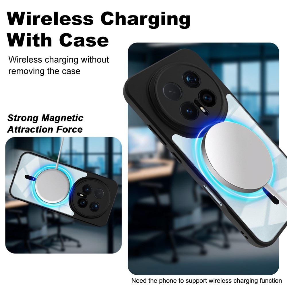 IMK gelový obal s podporou MagSafe na Honor Magic 8 Pro 5G - černý