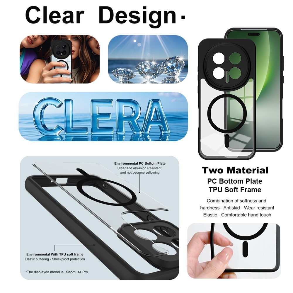 IMK gelový obal s podporou MagSafe na Honor Magic 8 Pro 5G - černý