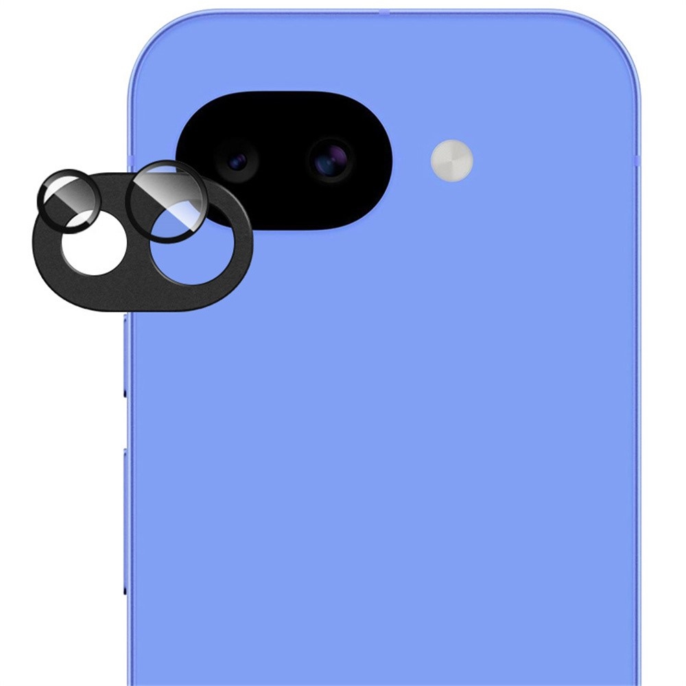 IMK kovová krytka + sklo čočky fotoaparátu na mobil Google Pixel 10a - černé