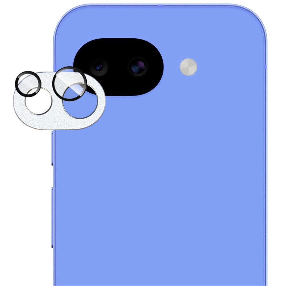 IMK kovová krytka + sklo čočky fotoaparátu na mobil Google Pixel 10a - stříbrné