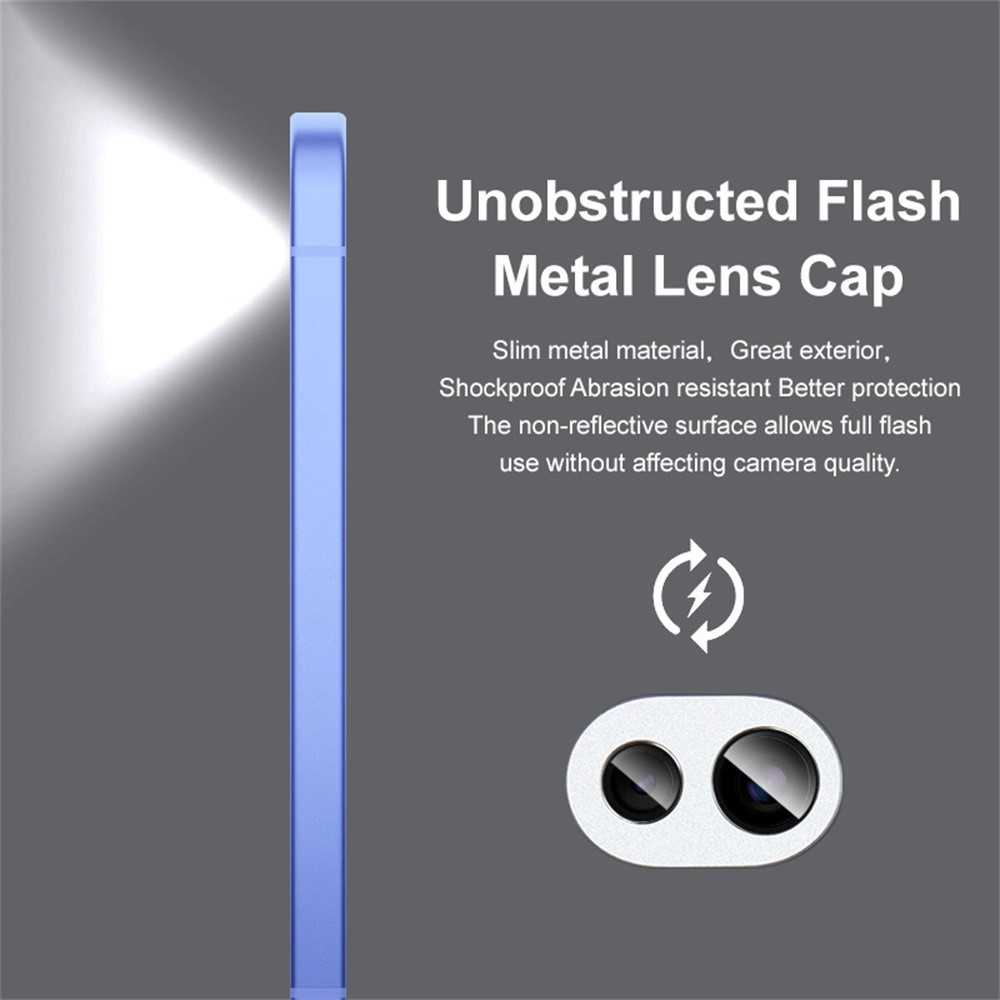 IMK kovová krytka + sklo čočky fotoaparátu na mobil Google Pixel 10a - stříbrné