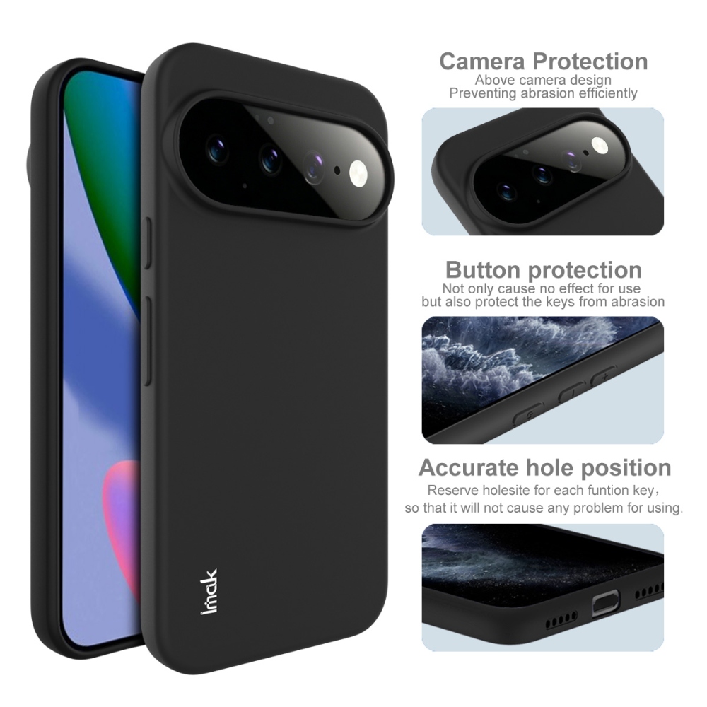 IMK matný gelový obal na Google Pixel 11 Pro/11 - černý