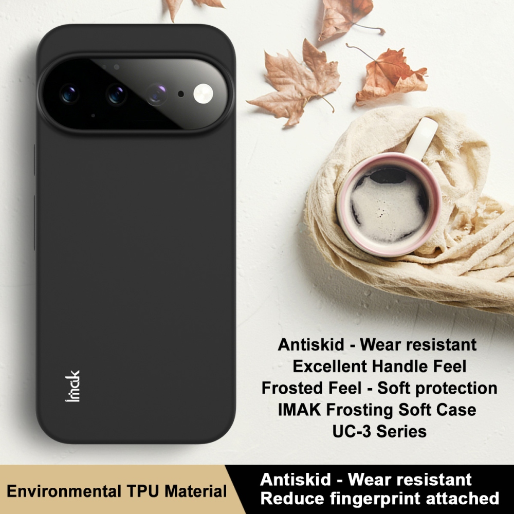 IMK matný gelový obal na Google Pixel 11 Pro/11 - černý