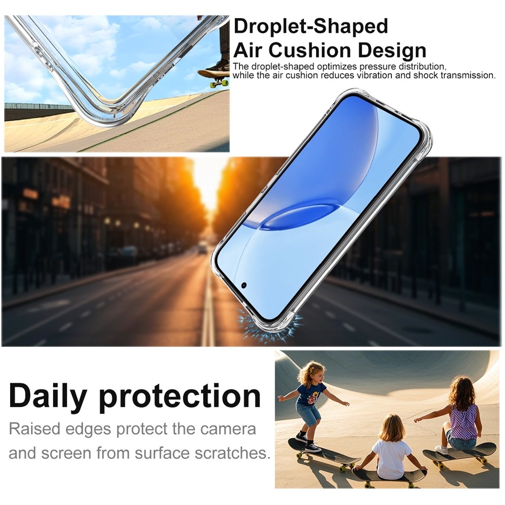 IMK průhledný gelový obal s vyztuženými rohy na Realme 16 Pro 5G - průhledný