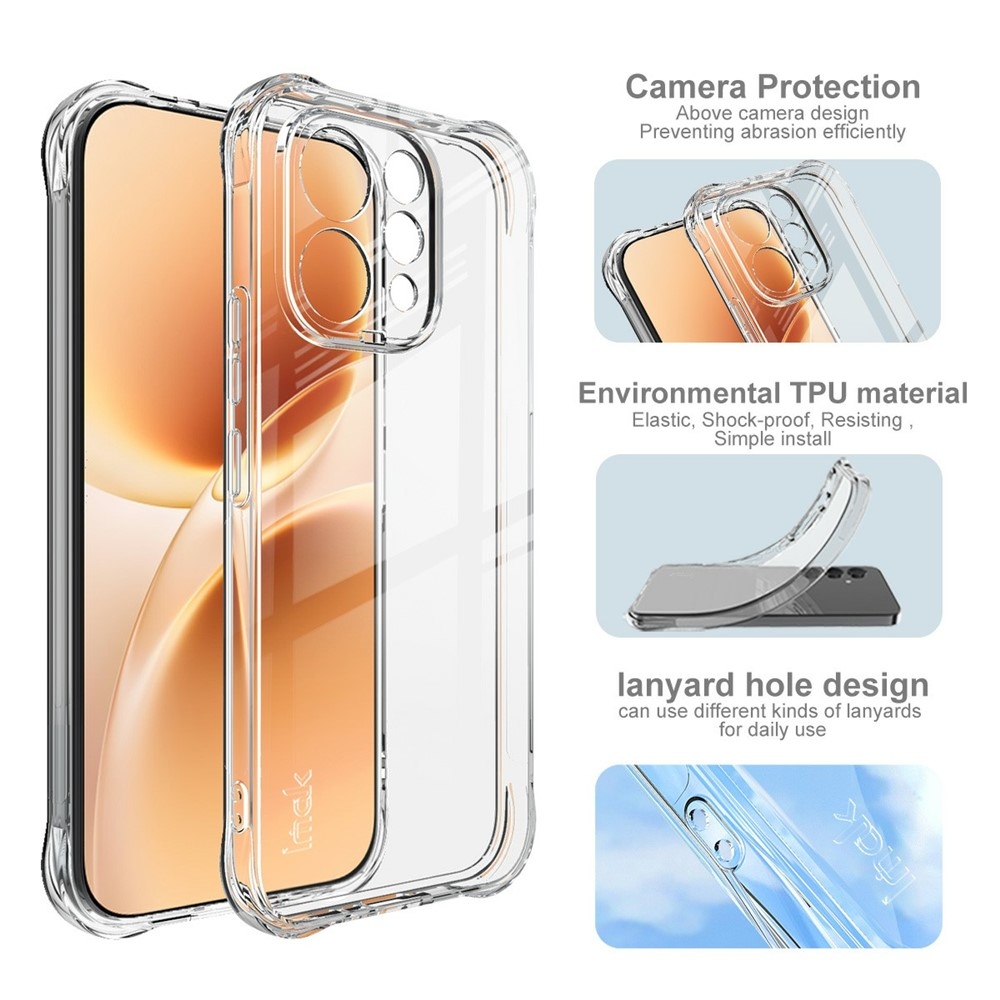 IMK průhledný gelový obal se zesílenými rohy na mobil Vivo V70 5G