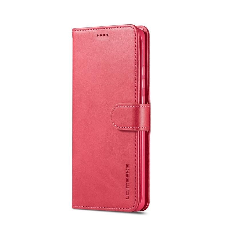IMK PU kožené peněženkové pouzdro na mobil Huawei P40 Pro - červené