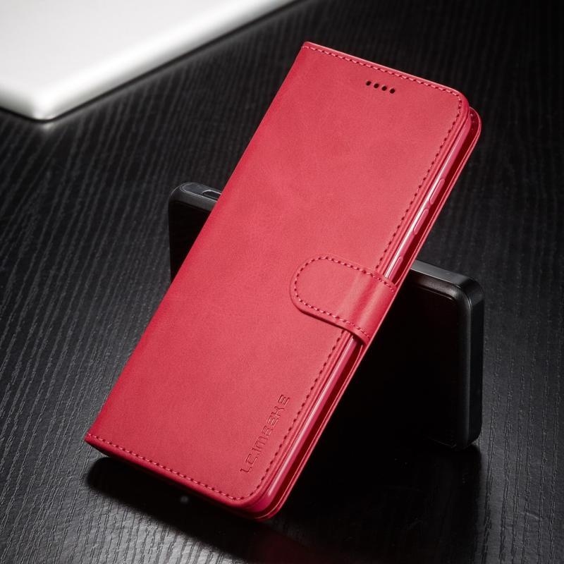IMK PU kožené peněženkové pouzdro na mobil Samsung Galaxy A71 - rose