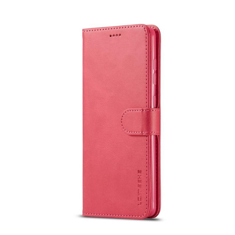 IMK PU kožené peněženkové pouzdro na mobil Samsung Galaxy A71 - rose