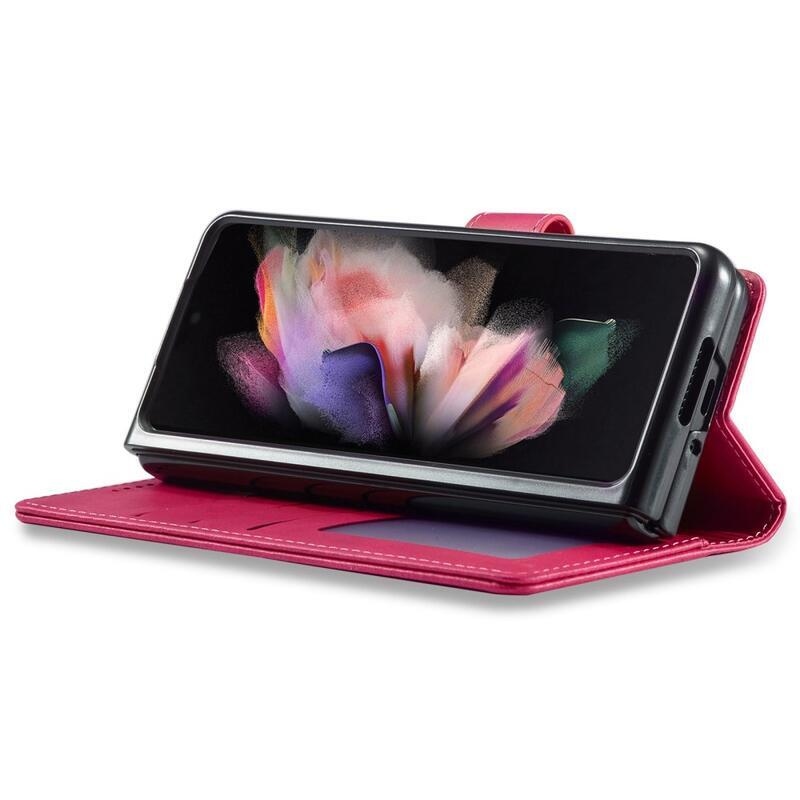 IMK PU kožené pouzdro pro mobil Samsung Galaxy Z Fold4 5G - rose