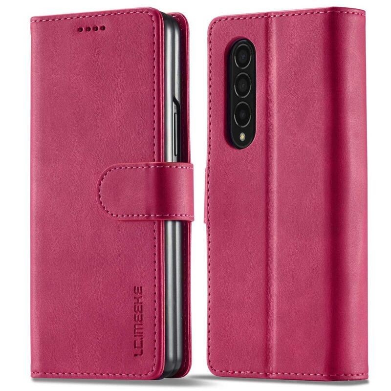 IMK PU kožené pouzdro pro mobil Samsung Galaxy Z Fold4 5G - rose