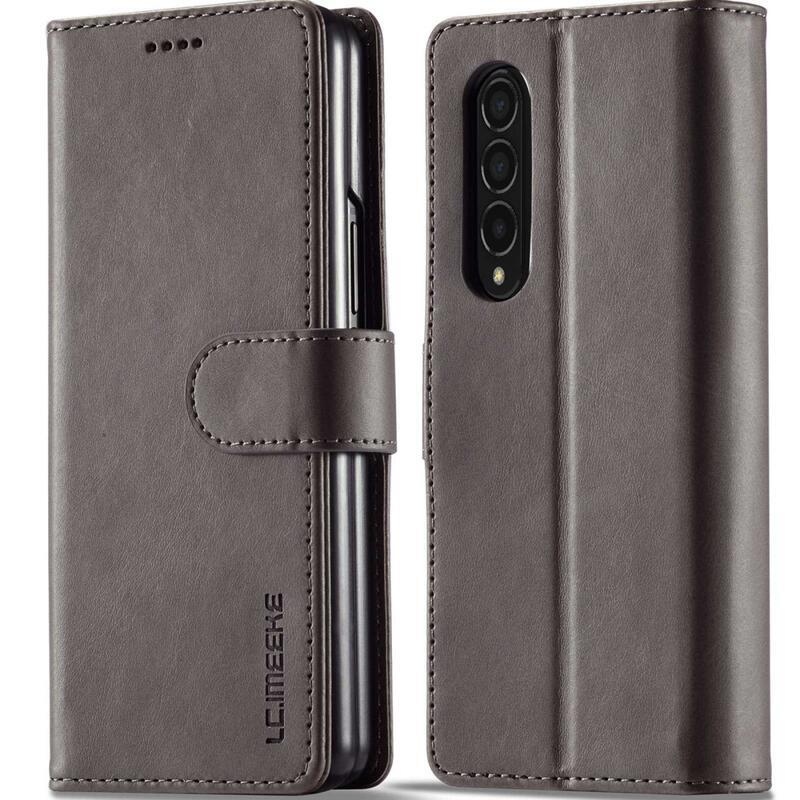 IMK PU kožené pouzdro pro mobil Samsung Galaxy Z Fold4 5G - šedé