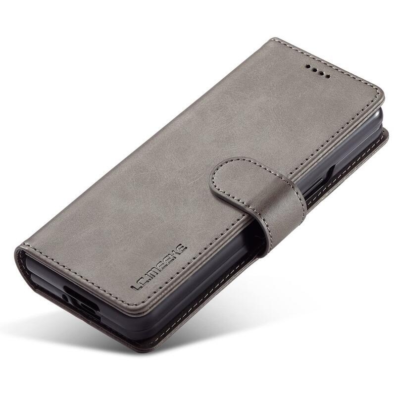 IMK PU kožené pouzdro pro mobil Samsung Galaxy Z Fold4 5G - šedé
