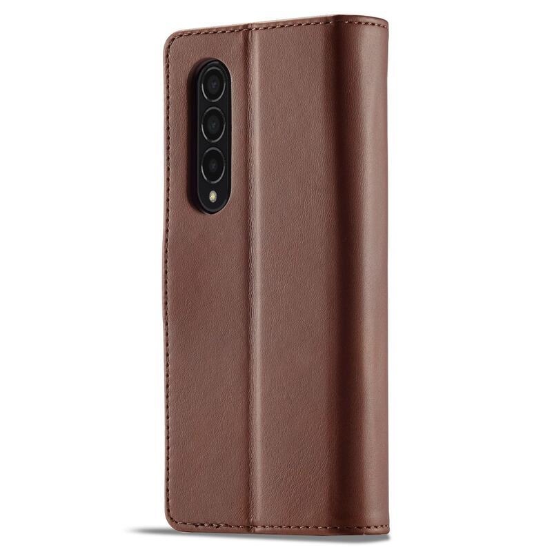IMK PU kožené pouzdro pro mobil Samsung Galaxy Z Fold4 5G - tmavěhnědé