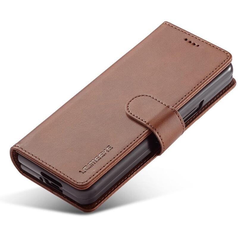 IMK PU kožené pouzdro pro mobil Samsung Galaxy Z Fold4 5G - tmavěhnědé