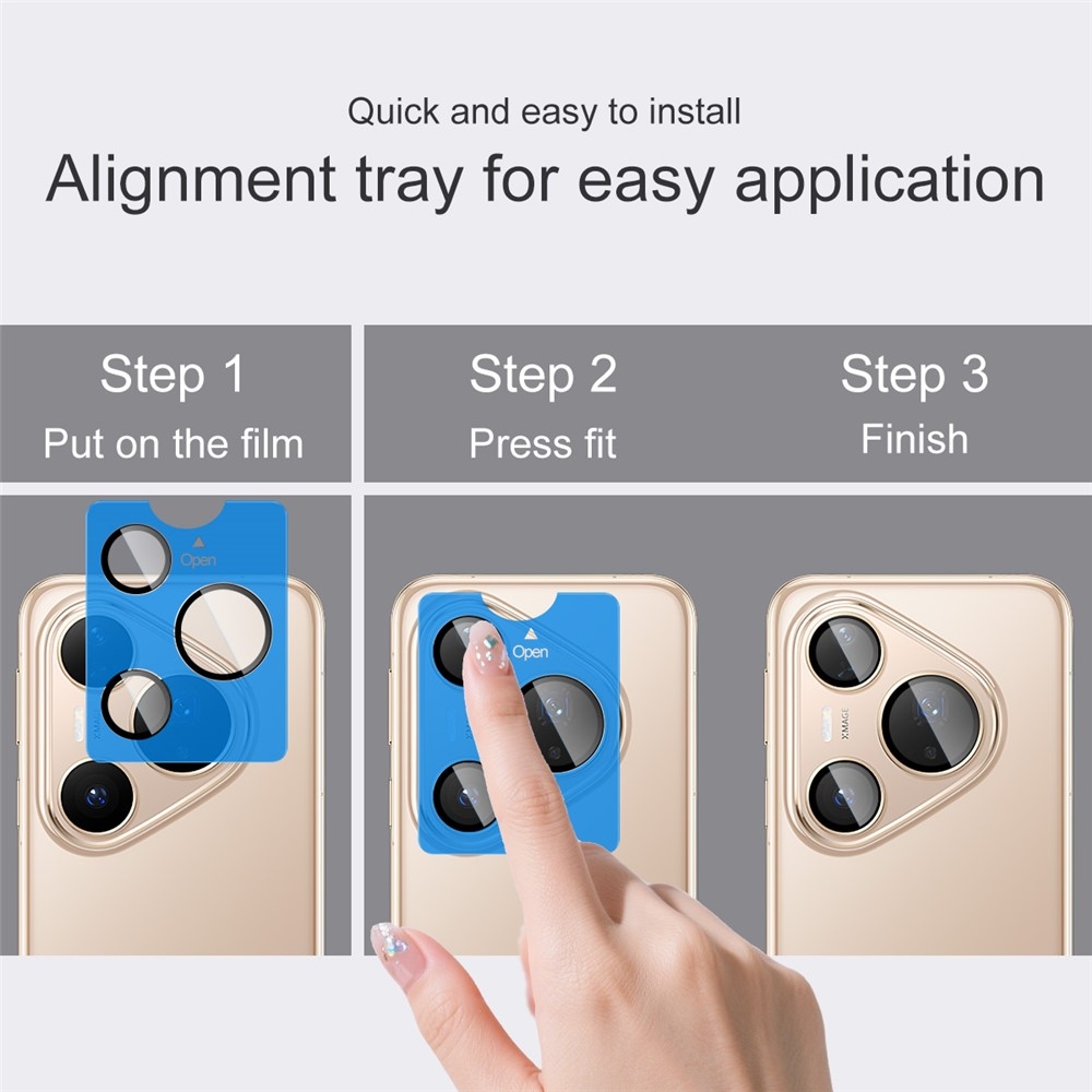 IMK sklo čočky fotoaparátu na Huawei Pura 80 Pro (samostatná skla) s aplikačním rámečkem