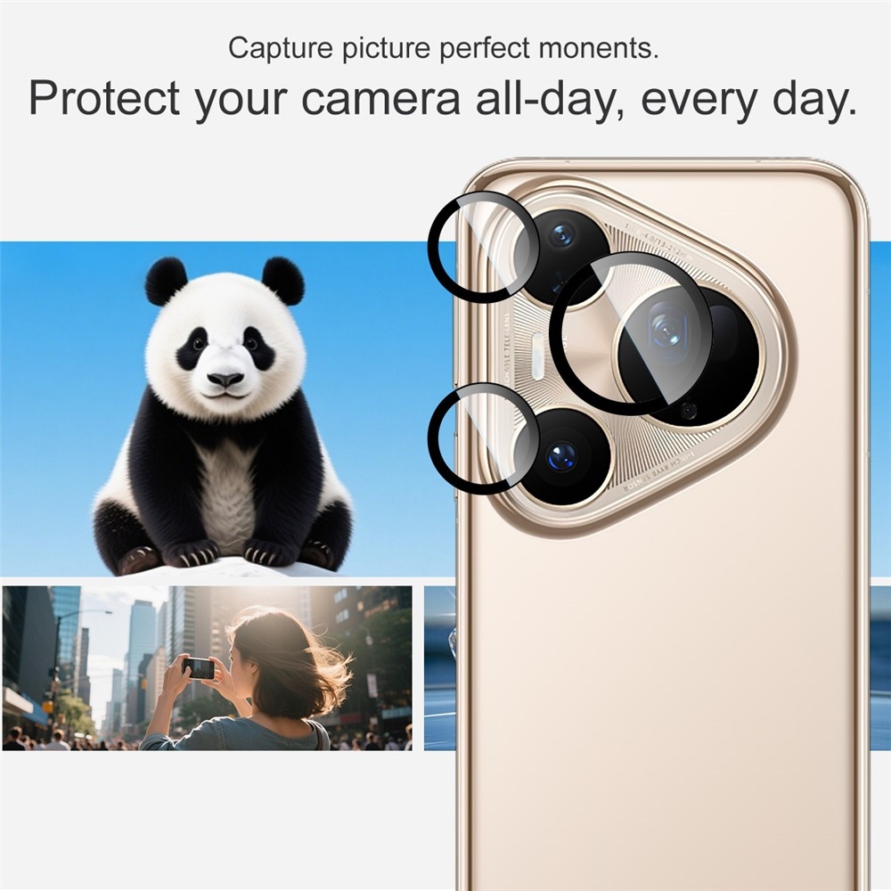 IMK sklo čočky fotoaparátu na Huawei Pura 80 Ultra (samostatná skla) s aplikačním rámečkem